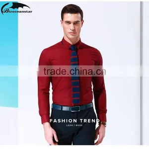 In the Spring of the New Men's Business Casual Classic Pure Color Long Sleeve Shirts thumbnail-1