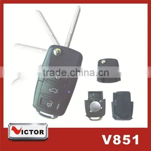Learning Code Car Remote With Key and Three Buttons V851 thumbnail-1