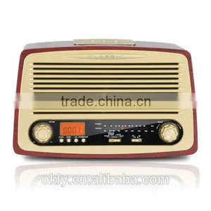 OKR-18 Indoor Retro Wooden USB Radio With AM FM Radio thumbnail-1
