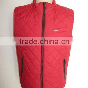 Men's Quilted Vest 2016 New Design Red Color thumbnail-1