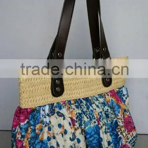 Fabric+grass Handbag thumbnail-1
