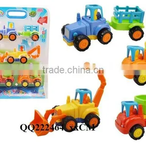 4PCS Kids Friction Farmer Car With Bulldozer ,friction Car for Kids thumbnail-1