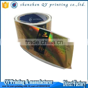 New Arrival Adhesive Famous Wine Label Metalic Wine Bottle Label thumbnail-2