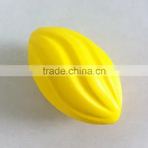 Yellow Rugby Spiral Foam Ball thumbnail-1