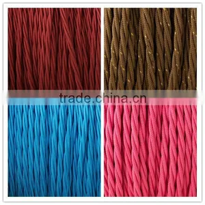 Twisted Braided Electrical Cord Textile Lighting Lamp Cable thumbnail-1