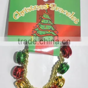 Merry Christmas Holiday Cuff Bracelet With Jingle Bells Christmas Party Gear thumbnail-5