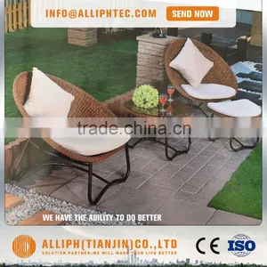 PE Rattan Chaise Longue Coffee Table Set thumbnail-3