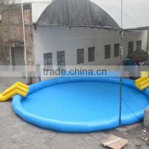 Hot Sale Outdoor Round Inflatable PVC Swimming Pool With Stair for Kids thumbnail-1