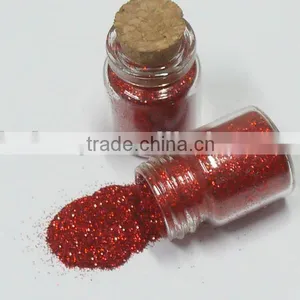 .008"Laser Red Color Solvent Resistance UV Resistance Glitter Powder thumbnail-1