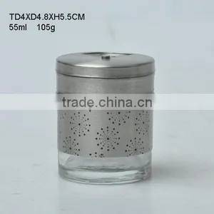 55ML Glass Canister With Stainless Steel Coated Glass for Storage thumbnail-3