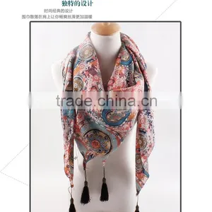 Promotions!Wholesales 2015 Fashionable Pashmina Scarf Noble Voile Scarf With Cashmere Scarf thumbnail-1