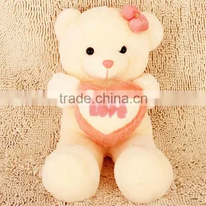 HI EN71 Cheap Custom Red Heart Teddy Bear thumbnail-1