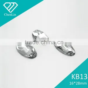 KB13 Oval 16*28 Cosmic Flat Back Sew on Acrylic Rhinestones for Fashion Decoration, Craft Making, Garment Bags Accessories thumbnail-1