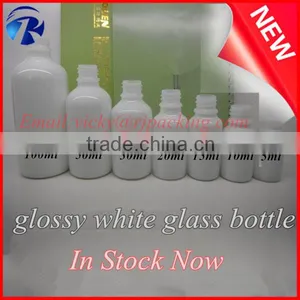 5ml,10ml,15ml,20ml,30ml,50ml,100ml e Liquid Bottle/White Porcelain Glass Dropper Bottles Essential Oil With Childproof Cap thumbnail-1