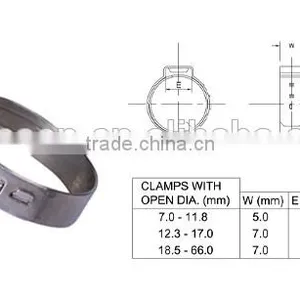 SAE Type SEC Stainless Steel Single Ear Hose Clamps KSL5113 thumbnail-1