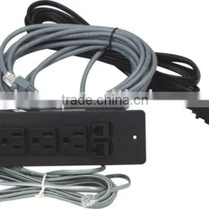 3 Plug With Phone, Data Jack Extension Socket thumbnail-1