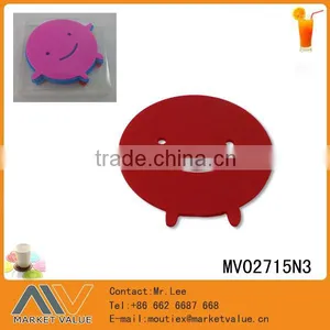 2016 Hot Selling High Quality Silicone Cup Mat /similing Face Shap Coffee Cup Mats thumbnail-2