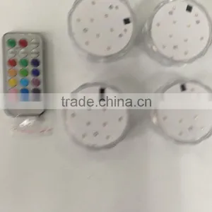 4 Pack 10 LED 12 Colors Submerisble Emote Control Light thumbnail-1
