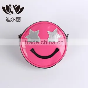 Round Glitter PU Shoulder Bag With Embroidery and Chain Strap thumbnail-5