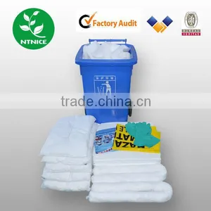 Wheelie Bin Oil-only Spill Kits 120L for Work Place Emergency thumbnail-1
