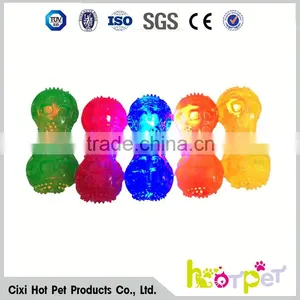 TPR Massage Spiky Light up Toy Dumbbell Ball Flashing thumbnail-1
