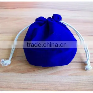 High Quality Velvet Bag With Gold Embroidery Logo thumbnail-1