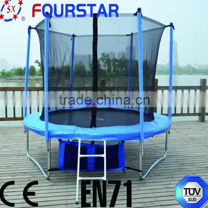 8FT L Shape Leg Round Trampoline With Ladder thumbnail-6