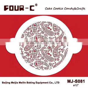 Paisley Cake Top Spray Stencil,decorating Stencil,most Popular Top Pattern thumbnail-1