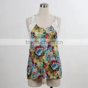 F5S15061 Women Print Vest Fitness thumbnail-1