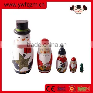 Accept Customized Designs Wooden Nesting Doll Christmas Gift thumbnail-1