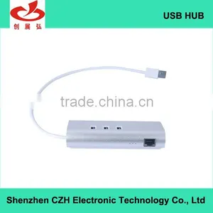 High-performance 3 Port Usb 3.0 Hub With 1 Rj45 Gigabit Ethernet Lan Port for Mac, MacBook Pro Air thumbnail-5