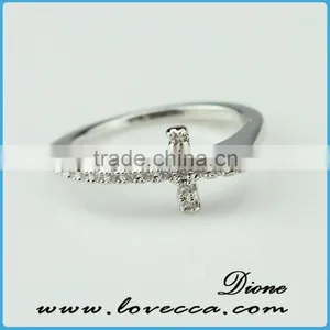 Zircon Crystal Love Heart Ring 5.5/6/7/8/9 Size thumbnail-4