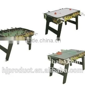Cheaper Price Factory Promotion 3 In1 Multifunction Game Table. Soccer Table, Table Tennis Table, Push Hockey Table. thumbnail-1