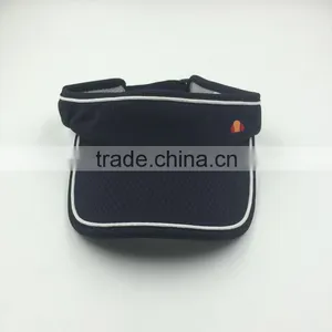 Custom Design Fashion 100% Cotton Black Sun Visor With Embroidery thumbnail-2