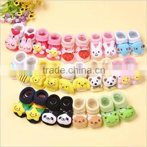Cute Cartoon Baby Sock Shoes Cotton Antislip Sole Soft Baby Indoor Socks Baby Shoes Crochet Baby Girls Shoes thumbnail-1
