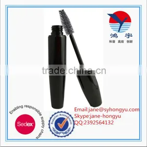 Black Color Aluminum Empty Mascara Extrusion Oval Tube With Hollow Brush thumbnail-2