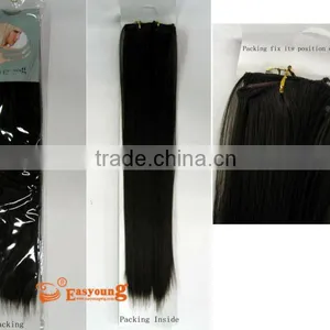 Heat Resistant Hair Extension Sets, Fake Clip in Halo Hair Extensions thumbnail-3
