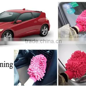 Microfiber Dual Sided Car Wash Mitts Multipurpose Dust Cleaning Brush , Professional Car Washing Brush Gloves thumbnail-3