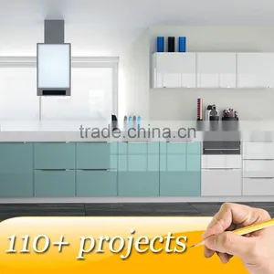 Popular Custom Acrylic Door Decoration Panel Kitchen Cabinet thumbnail-1