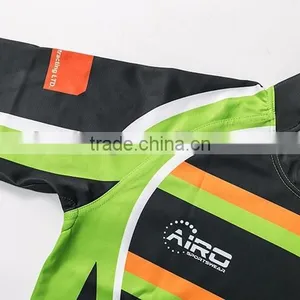 Cheap Wholesale Plain Custom Make Green Rugby Jersey Shirt Youth thumbnail-5