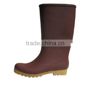 2016 Men Wine Red Rubber Rain Boots thumbnail-1