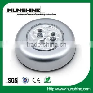 Mini ABS Push Round Rechargeable Touch Light With 3led thumbnail-1