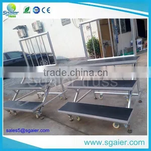 New Aluminum Folding Choral Riser With Wheels for School thumbnail-4