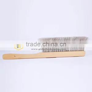 Wood Handle Double Three Row Bristles Horsehair Bee Brush thumbnail-1