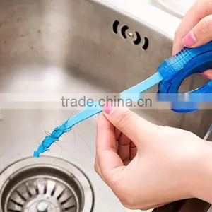 Retractable Drain Cleaning Tool Plumbing Dredger Removing Hair Clogs Works on Showers Bathroom Sinks Kitchen Sinks thumbnail-2