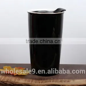 Eco 16-Ounce Ceramic Double Wall Thermal Coffee Tumbler thumbnail-1