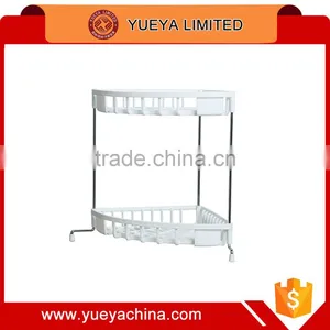 White Triangle 2 Tier Two Layer Plastic Plate Cutlery Dish Draining Rack thumbnail-1