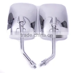 Rectangle Side Rear View Mirrors For YAMAHA XV1100 XVS1300 400 DS400 XV1900 1700 thumbnail-1