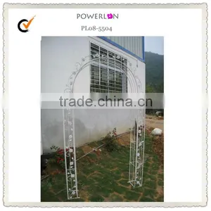 Ornate White Metal Wire Garden Arch thumbnail-5