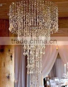 Hanging Crystal Chandelier, Modern Pendant Light thumbnail-2